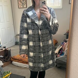 Brand New with Tags Banana Republic Plaid Gray Women's Coat